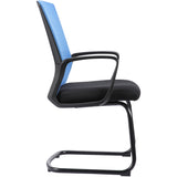 Haley II Ergonomic Mesh Visitor Sled Based Chair, Indigo Blue