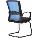 Haley II Ergonomic Mesh Visitor Sled Based Chair, Indigo Blue