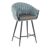 Trenza Series Braided Fabric Counter Stool
