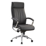 Pres High-Back Executive Black Leather Chair