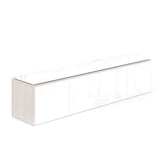 Chiarezza Wall Mounted Hutch with White Glass Doors