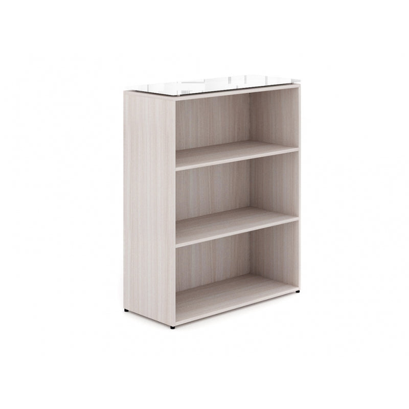 Chiarezza 41”H Bookcase with Glass Top