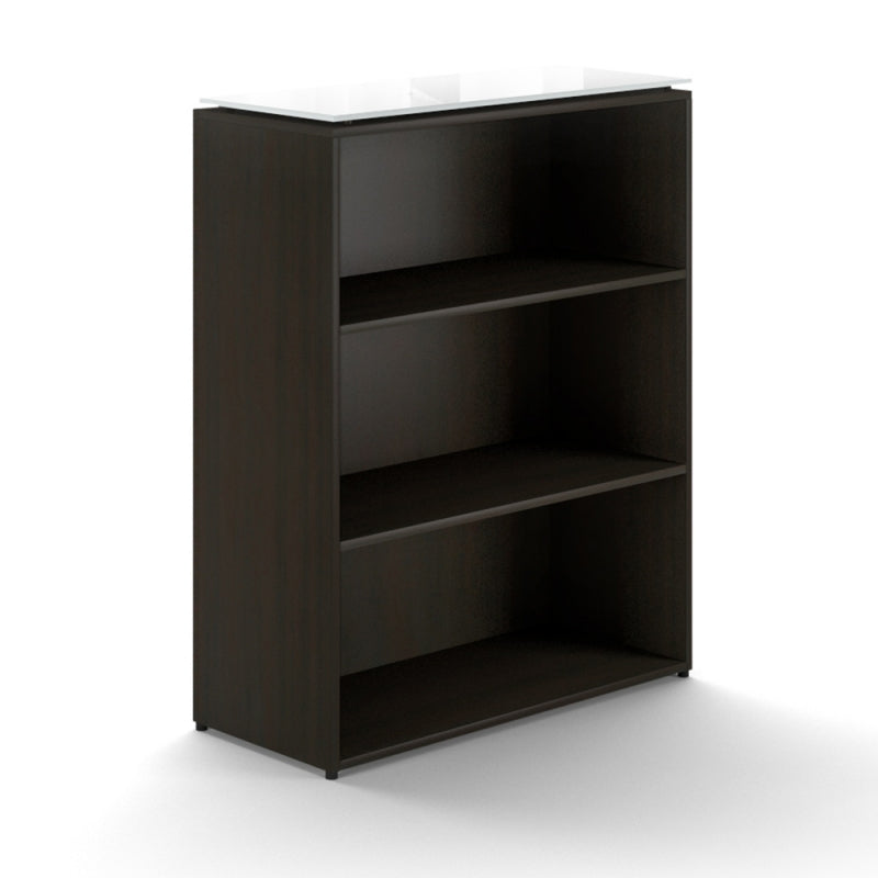 Chiarezza 41”H Bookcase with Glass Top
