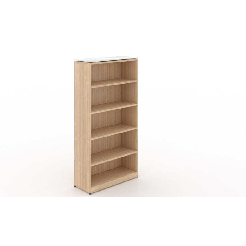 Chiarezza 71”H Bookcase with Glass Top
