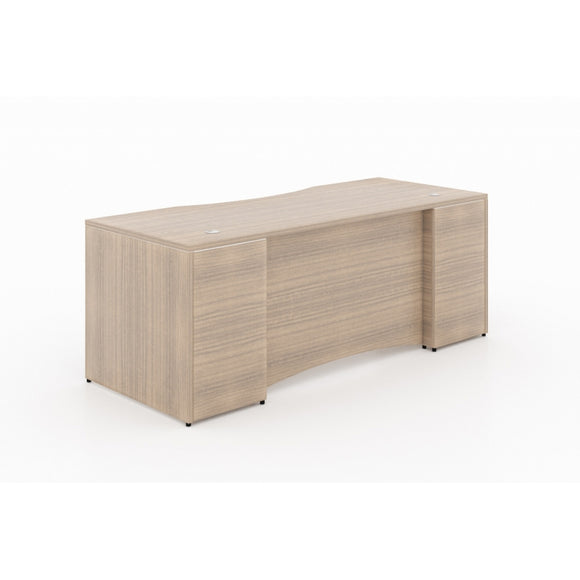 Chiarezza Rectangular Desk Shell with Laminate Modesty Panel