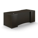 Chiarezza Rectangular Desk Shell with Laminate Modesty Panel