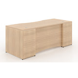 Chiarezza Rectangular Desk Shell with Laminate Modesty Panel