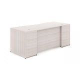 Chiarezza Rectangular Desk Shell with Laminate Modesty Panel