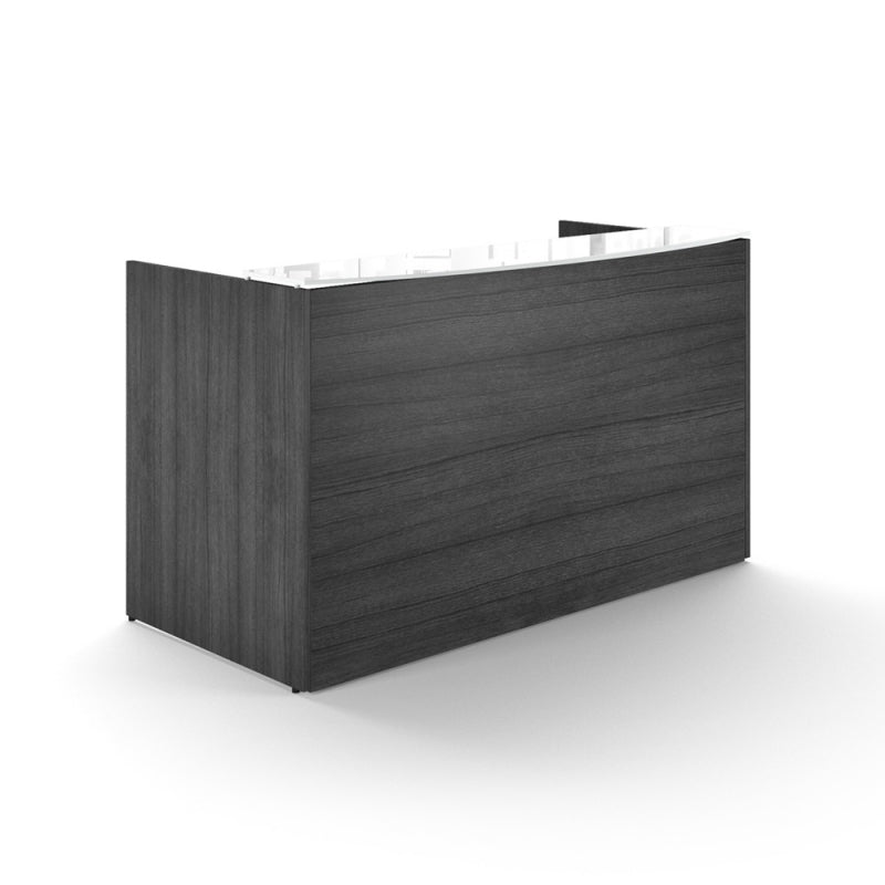 Chiarezza Reception Desk w/ Transactional Floated White Glass Top