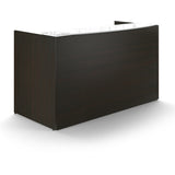Chiarezza Reception Desk w/ Transactional Floated White Glass Top