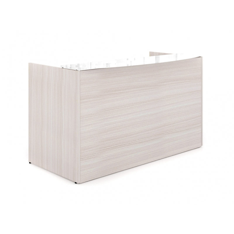 Chiarezza Reception Desk w/ Transactional Floated White Glass Top