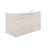 Chiarezza Reception Desk w/ Transactional Floated White Glass Top
