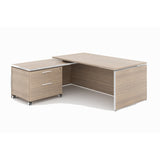 Chiarezza Executive Split Level L-Shaped Desk