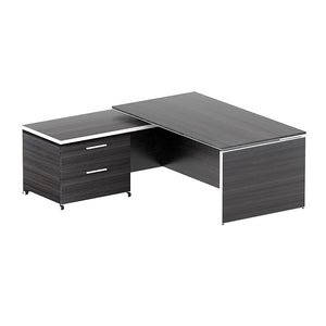 Chiarezza Executive Split Level L-Shaped Desk