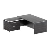 Chiarezza Executive Split Level L-Shaped Desk