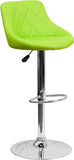 Contemporary Vinyl Bucket Seat Adjustable Height Barstool