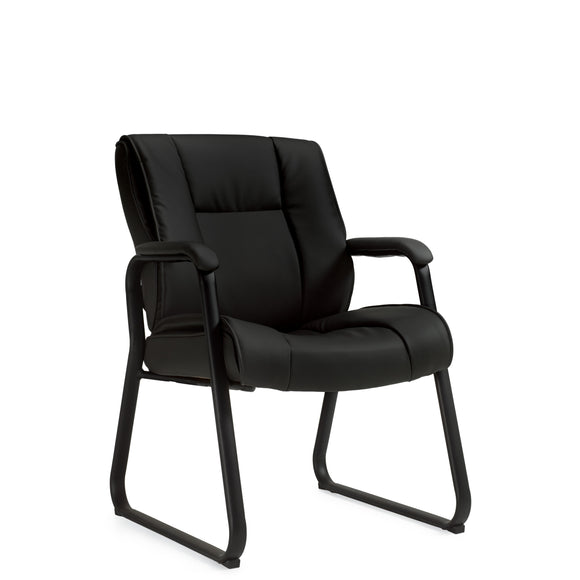 Preva Sled Base Luxhide Guest Chair
