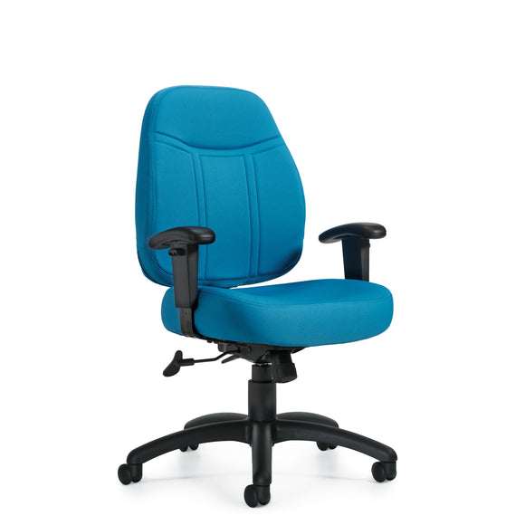 Preva Low Back Tilter w/ Arms, Black