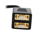 1 ft DVI-I Analog to 2x VGA Video Splitter Cable - M/F