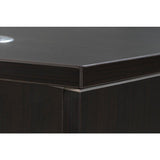 Chiarezza L-Shaped Desk with Glass Modesty Panel