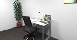 Buro48 Modern Home Office Desk with Integrated Power Module, 48"W x 24"D x 30"H