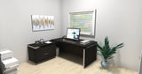 Chiarezza Executive Split Level L-Shaped Desk