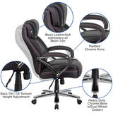 Samson Series Big & Tall 500 lb. Rated Black LeatherSoft Executive Swivel Ergonomic Office Chair