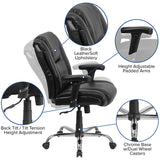 Samson Series Big & Tall 400 lb. Rated Black LeatherSoft Ergonomic Task Office Chair