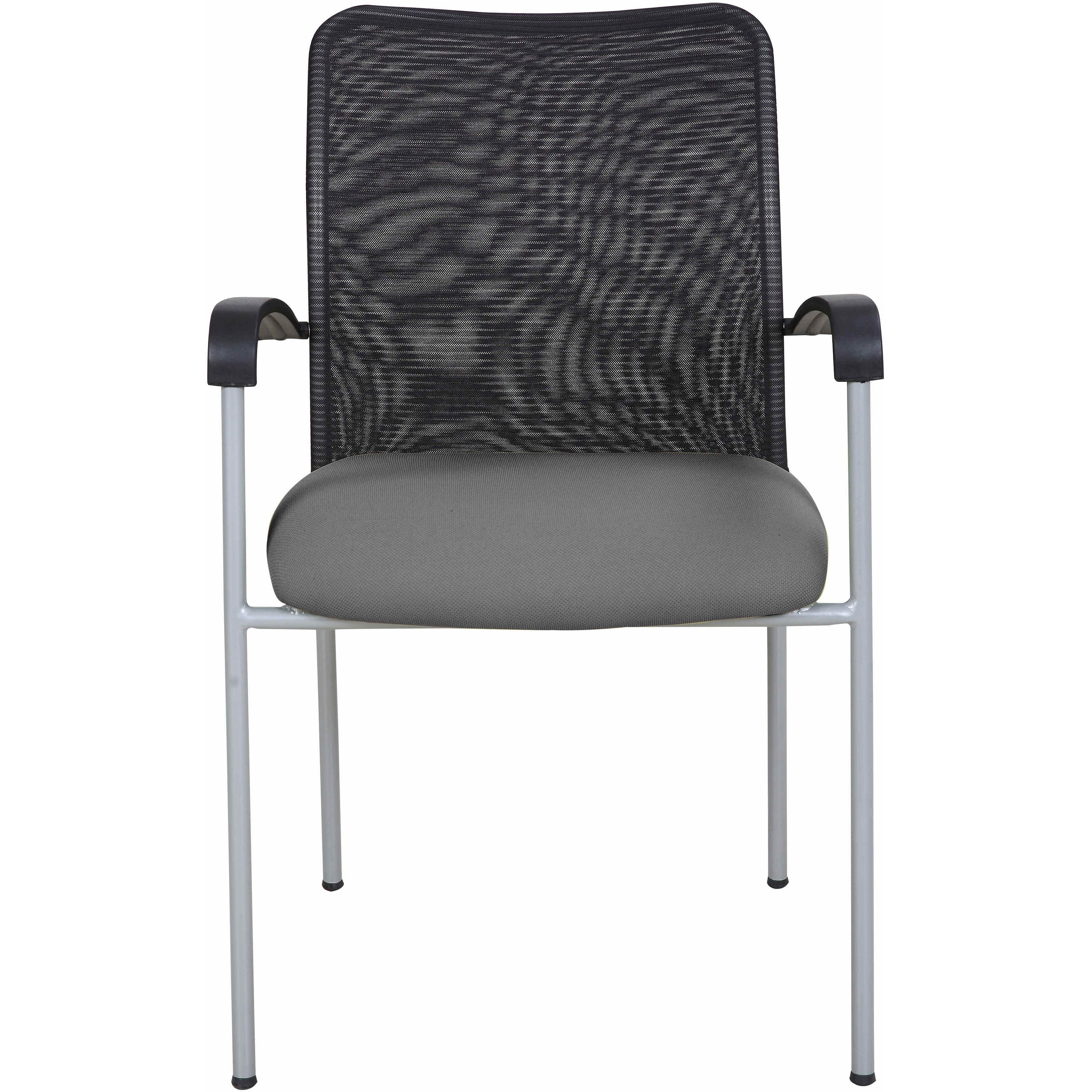 Weston Mesh Stackable Visitor Chair, Gray