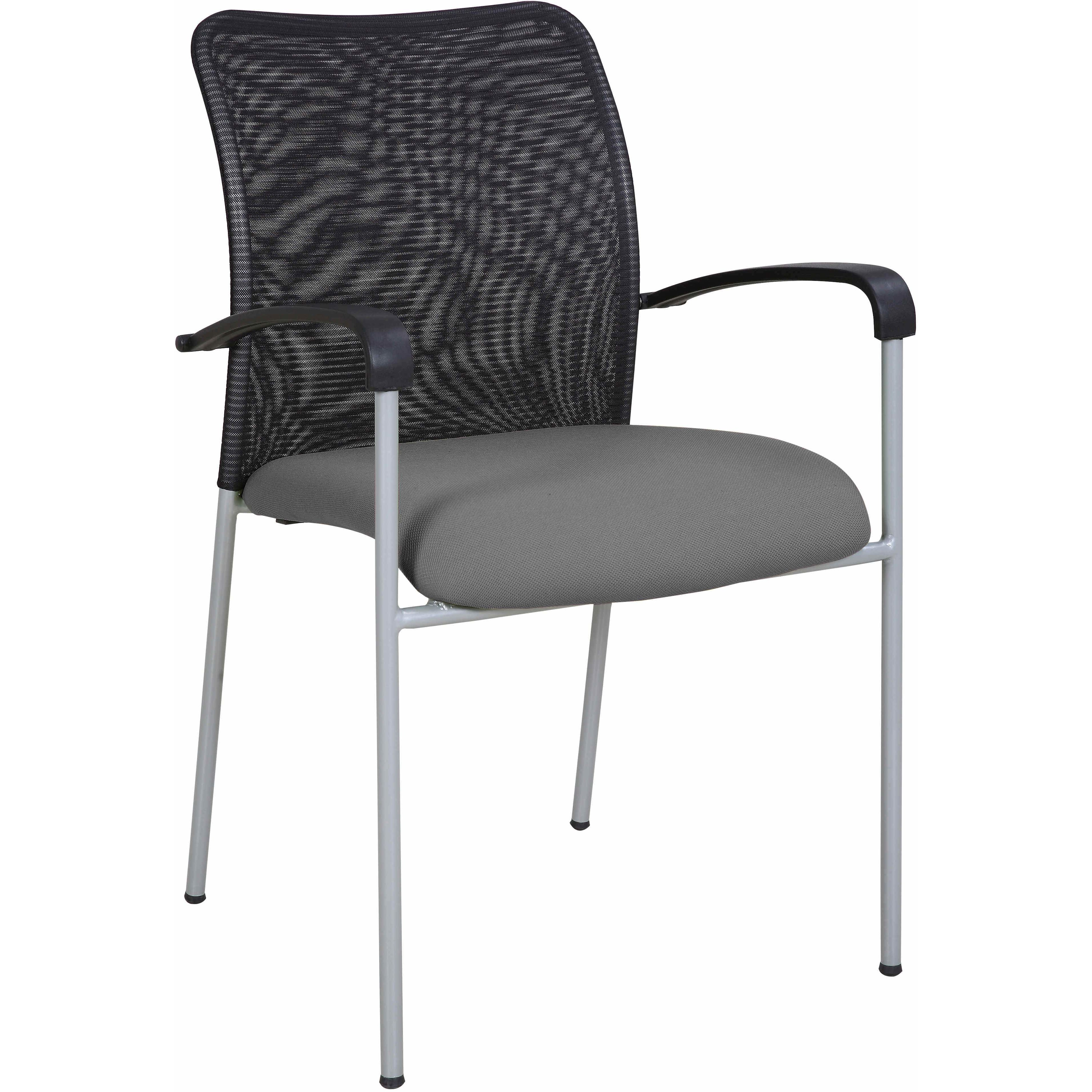 Weston Mesh Stackable Visitor Chair, Gray