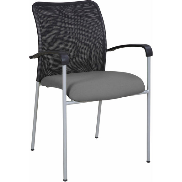 Weston Mesh Stackable Visitor Chair, Gray