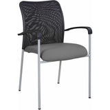 Weston Mesh Stackable Visitor Chair, Gray