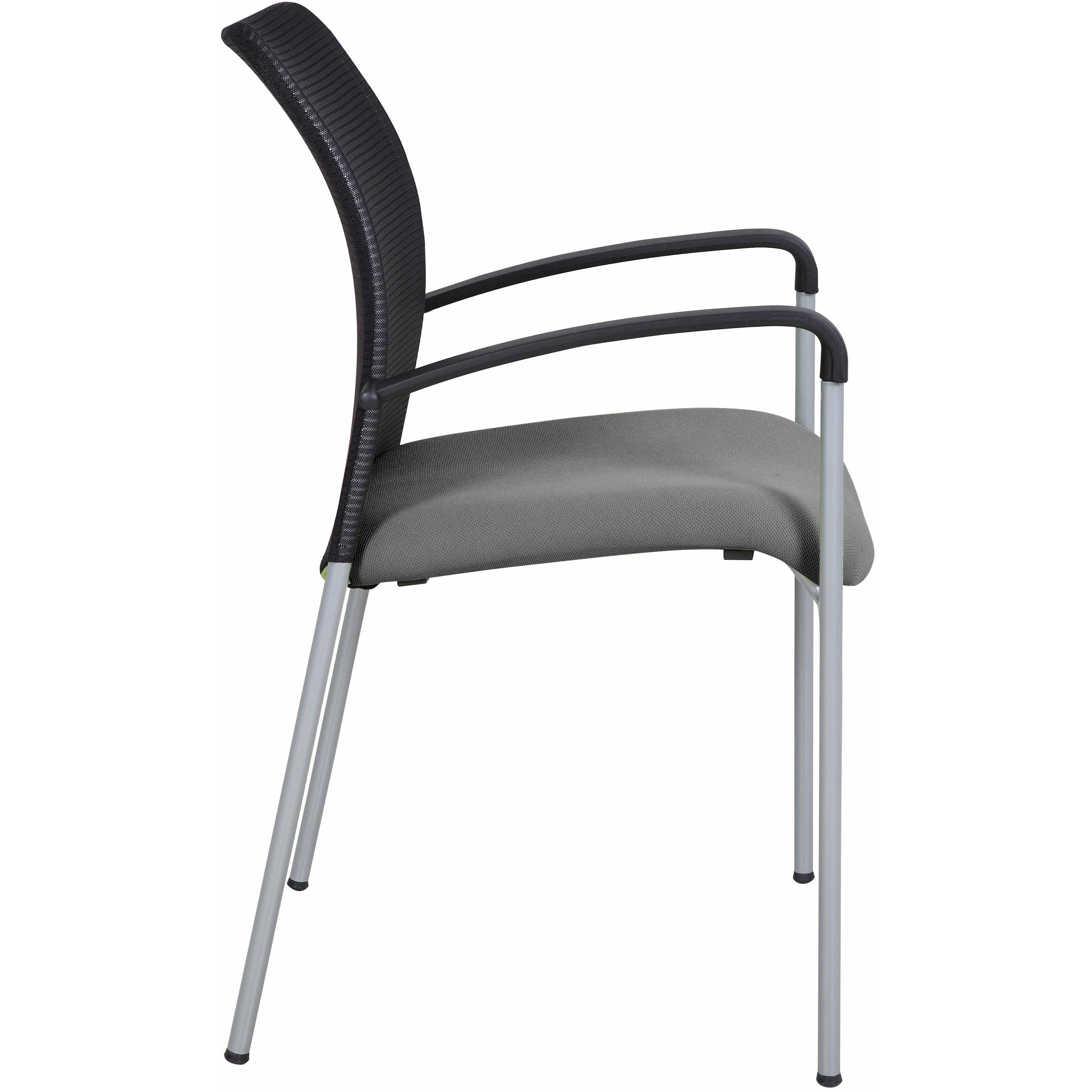 Weston Mesh Stackable Visitor Chair, Gray
