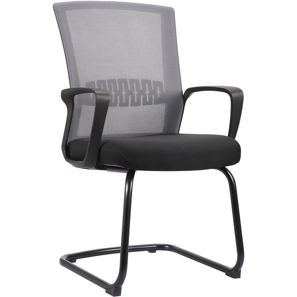 Haley II Ergonomic Mesh Visitor Sled Based Chair, Estate Gray
