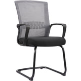 Haley II Ergonomic Mesh Visitor Sled Based Chair, Estate Gray