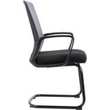Haley II Ergonomic Mesh Visitor Sled Based Chair, Estate Gray