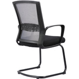 Haley II Ergonomic Mesh Visitor Sled Based Chair, Estate Gray