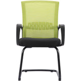 Haley II Ergonomic Mesh Visitor Sled Based Chair, Kelly Green