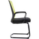 Haley II Ergonomic Mesh Visitor Sled Based Chair, Kelly Green