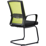 Haley II Ergonomic Mesh Visitor Sled Based Chair, Kelly Green