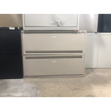 Pre-Owned 36" Wide 2 Drawer File Cabinet, Putty