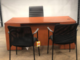 Pre-Owned 72" Straight Desk with Box/Box/File, Maple