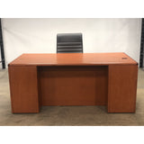 Pre-Owned 72" Straight Desk with Box/Box/File, Maple