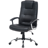 Karlin High-Back Bonded Leather Chair, Black