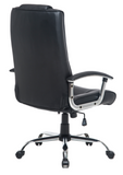 Karlin High-Back Bonded Leather Chair, Black