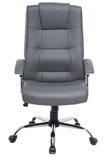 Karlin High-Back Bonded Leather Chair, Gray