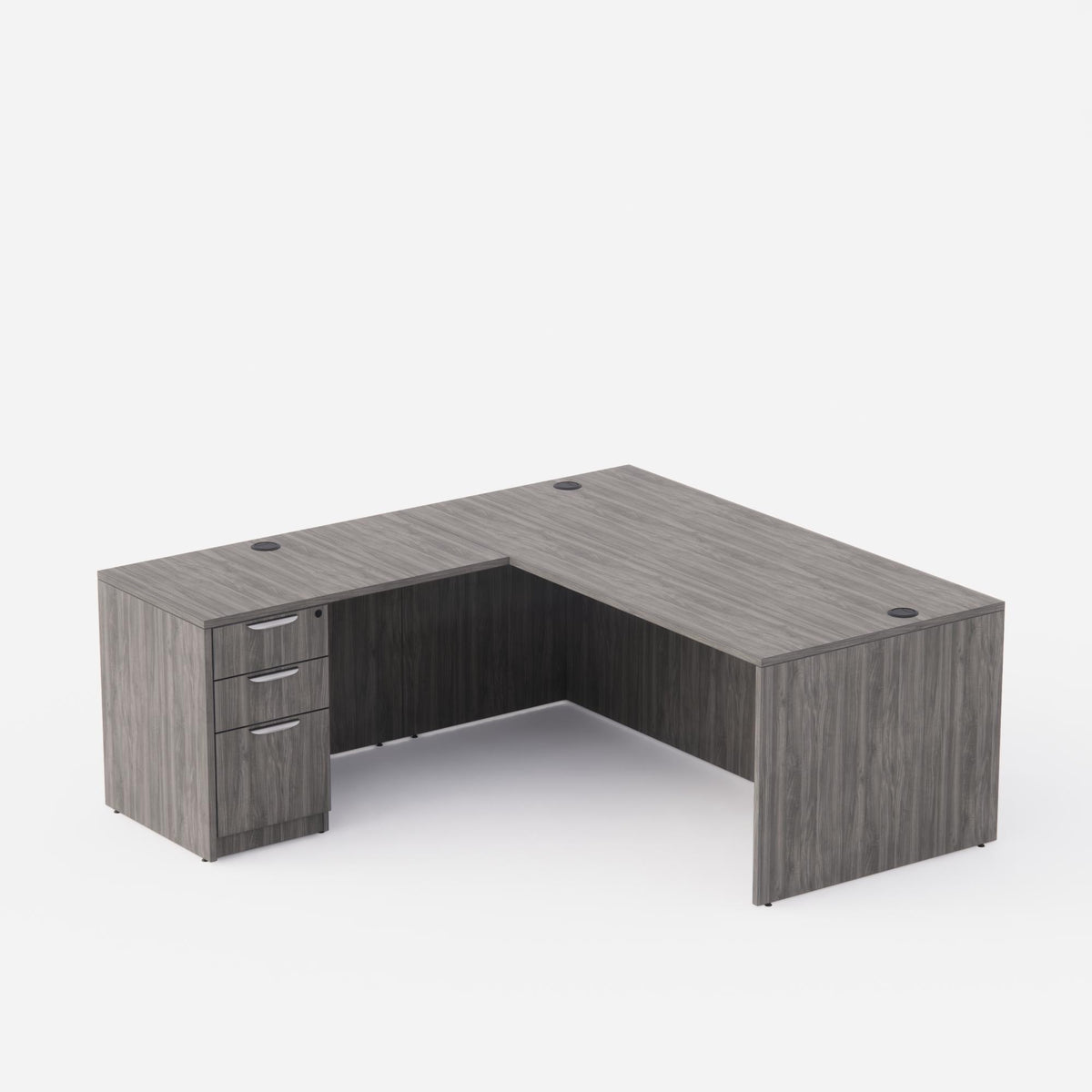Sheridan Gen2 Executive L-Shaped Desk with Locking Box/Box/File Pedestal Drawers, 72