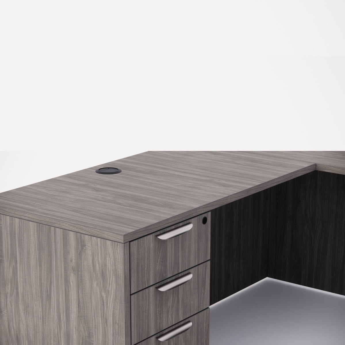 Sheridan Gen2 Executive L-Shaped Desk with Locking Box/Box/File Pedestal Drawers, 72