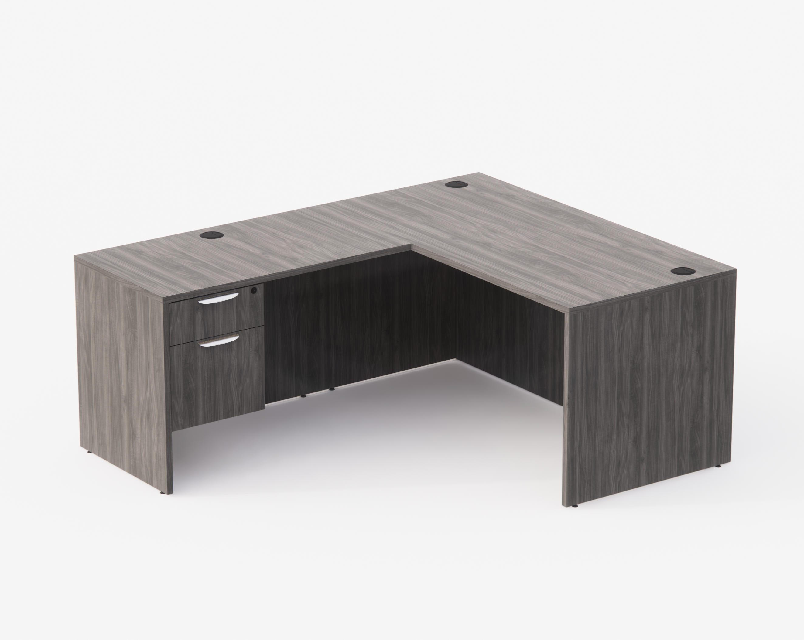 Sheridan Gen2 Manager L-Shaped Desk with Locking Hanging Box/File Pedestal Drawers, 60
