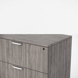 Sheridan Two-Drawer 36"W Locking Lateral File Cabinet, Stone Gray